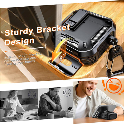 Apple Airpods Pro 4 Case Cover Heavey Duty Shockproof Protector Black