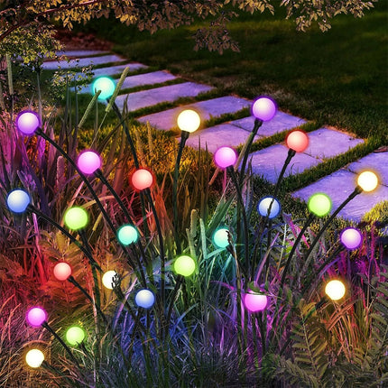 Solar Firefly Lights Swaying Lawn Outdoor Garden Landscape Decor 8pcs LED