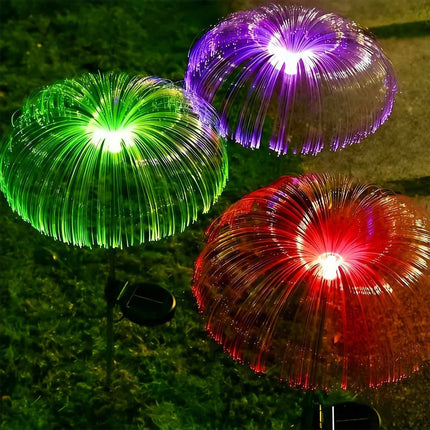 2pcs Solar Garden Lights Waterproof Jellyfish Lamp Christmas Outdoor Yard Decor