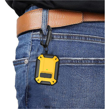 Yellow Armor Case For Apple AirPods Pro, Heavy Duty Shockproof Earphone Protective Cover