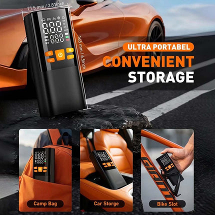 Multi-Function Tire Inflator 150PSI DC 12V Rechargeable Electric Air Compressor