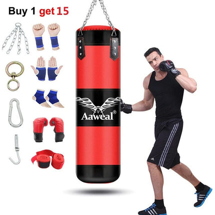 Punch Bag Boxing Set 100cm Heavy MMA Punching Kicking Home Gym Exercise Bag