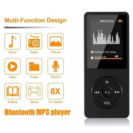 MP3 Player with Bluetooth 5.0 Portable Digital Lossless Music MP3 MP4 Player
