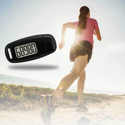 3D Pedometer for Walking Step Counter USB Rechargeable Step Tracker w/ Backlight