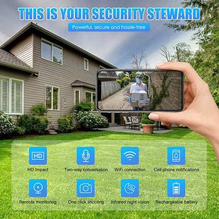 Smart Video Doorbell With HD Security Camera IP65 WiFi Low Power Door Intercom