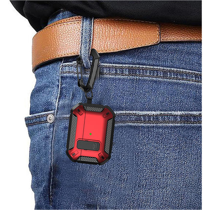 Red Armor Case FOR Apple AirPods Pro, Heavy Duty Shockproof Earphone Protective Cover