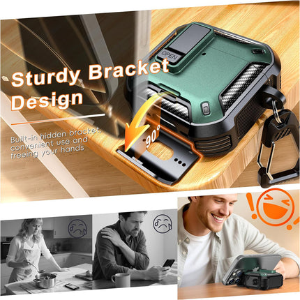 For Apple Airpods 3d Case Cover Heavey Duty Shockproof Protector Green