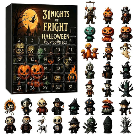 2026 Halloween Advent Calendar 31 Nights of Fright Halloween Countdown Box Gift (Style B)