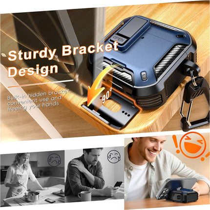 For Apple Airpods 3d Case Cover Heavey Duty Shockproof Protector Blue