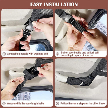 Universal Car Roof Storage Net Ceiling Mesh Cargo Storage Bag for Campervan Vehicle Interior Organizer