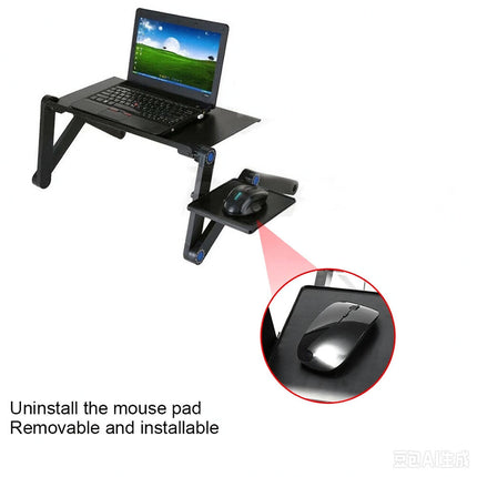 Laptop Stand / Desk-Portable Folding Aluminium Ergonomic Adjustable Height New