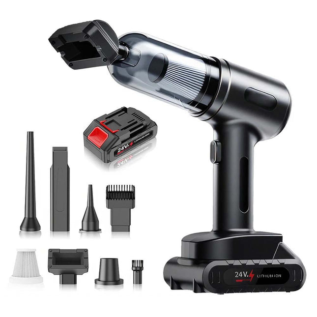 High Power 35000 PA Suction Blower Cordless Handheld Vacuum Cleaner for Home Car Brushless-Black