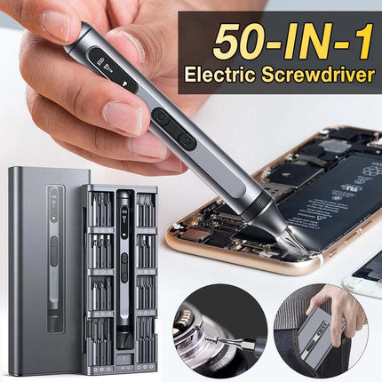 Mini Electric Screwdriver 50-in-1 Set – Cordless, Rechargeable, Precision Bits for Home & DIY