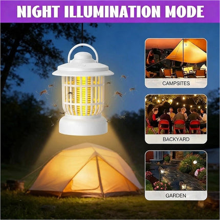Electric LED Insect Zapper Mosquito Trap Catcher Lamp - White