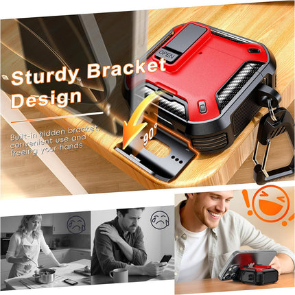 For Apple Airpods 3d Case Cover Heavey Duty Shockproof Protector Red