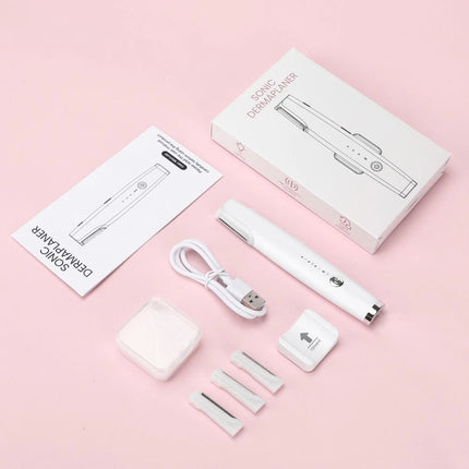 Women Electric Dermaplane Razor 3-Speed Rechargeable Facial Hair Peach Fuzz Remo