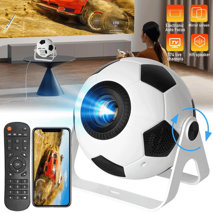 Mini Portable LED Projector For Android 11 Bluetooth Theater 4K Electronic Focus