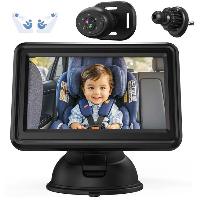 4.3" HD 1080P Car Camera Monitor Rear Facing Seat Night Vision Mirror