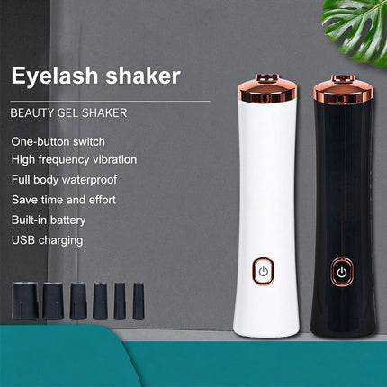 Electric Eyelash Glue Shaker Nail Lacquer Shaker 6PCS Heads for Eyelash Glue Ink
