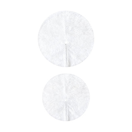 1.2 White Christmas Tree Skirt Base Faux Fur Xmas Floor Mat - White