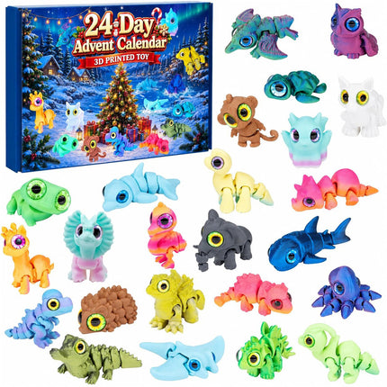 3D Printed Animals Christmas Advent Calendars 2026, 24 Day Christmas Countdown