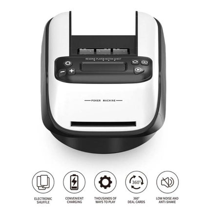 Automatic Card Shuffler and Dealer, 2 in 1 360° Rotating Card Shuffling+Dealing