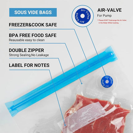 Food Sealer Vacuum Sealer, USB Rechargeable Vacuum Sealer Set with 10 Reusable