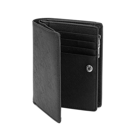 New Men's Genuine Leather Zipper Short Wallet Multi Card Slots Fashion Vertical Mini Snap Coin Purse