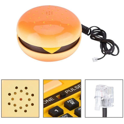 Analog Juno Hamburger Telephone Cheeseburger Burger Home Desktop Corded Phone