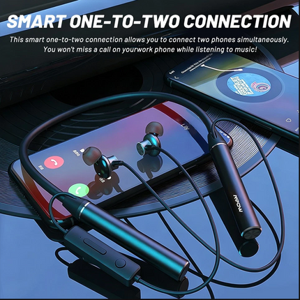 Bluetooth 5.3 Headphones Neckband Wireless Headset Earphones Support TF Card