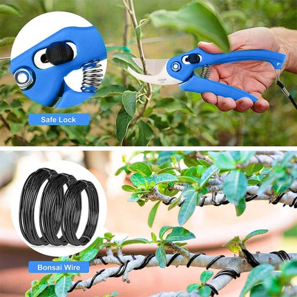 16 Pieces Bonsai Garden Hand Tools Trimming Tools Scissors Set fr Plant Tree Kit