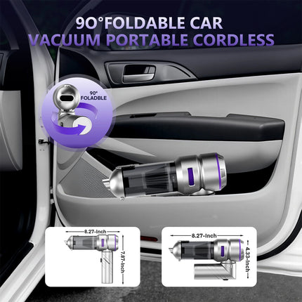 Hand Held Car Vacuum Cordless 15000PA Rechargeable High Power Cordless 80,000RPM