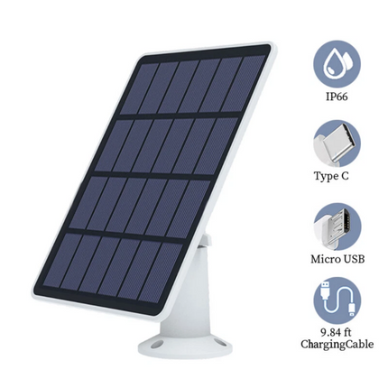 For Eufy Eufycam Cam E/2C/2/2 Pro USB Solar Panel Charger Security Camera Panel