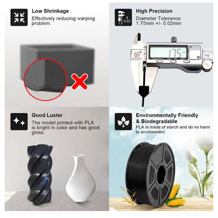 Cybridge 3D Printer 3D Filament Resin Standard PLA Spool 1.75mm 1Kg Spool