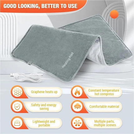 USB Heating Pad Portable Graphene Electric Heating Pad 5V Machine Washable Soft Warmer Pads