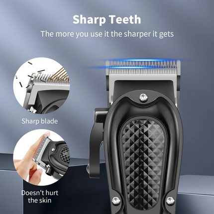 Pro Men Cordless Electric Hair Clipper Trimmer Shaver 3 Set USB Rechargeable