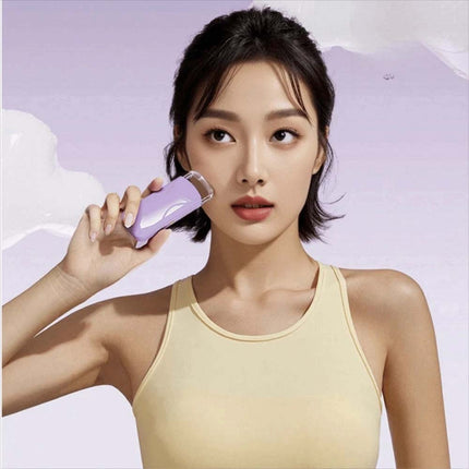 Electric Heated Curling Eyelash Eye Lash Operated Eyelash Curler Makeup Tools Purple