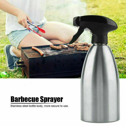 500ml Stainless Steel Oil Spray Bottle Kitchen Olive Oil Sprayer for BBQ Cooking