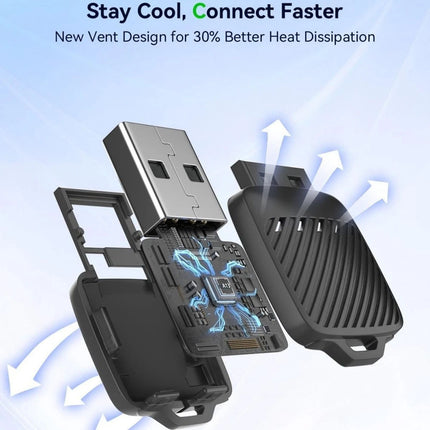 2in1 USB Wireless CarPlay Adapter For iPhone Carplay Dongle Plug Play Mini Box