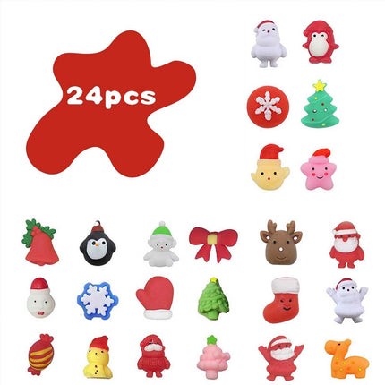 24 Days Countdown Calendar Christmas Advent Calendar Cute Squishy Toy Gift