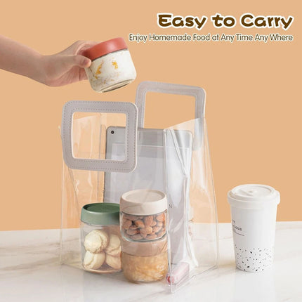 4X 500ml Glass Jars with Lid Small Food Candy Storage Mason Jam Bottle Container