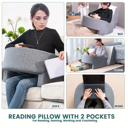 Reading Pillow Lap Desk Arm Rest Support Pad Table for Gaming Working Bed Sofa