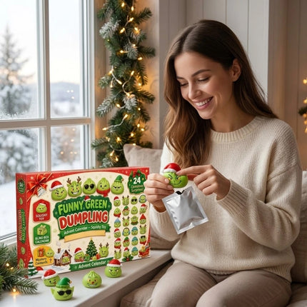 The GrinchMystery Christmas Dumpling Squishies Stress Relief Squeeze Toy Gift