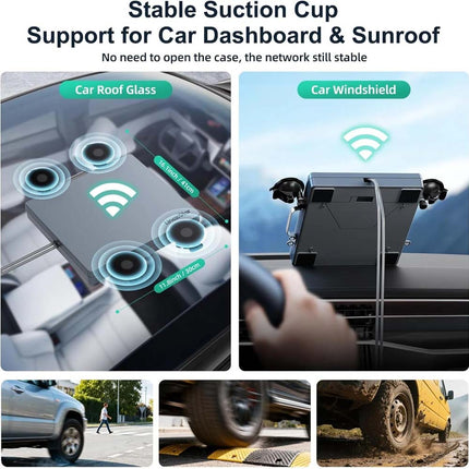 5 in 1 Magnetic & Suction Cup Mount with Protective Case for Starlink Mini