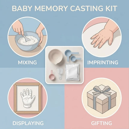 Hands and Feet Keepsake Mould Kit, 3D Memory Craft Souvenir Set
