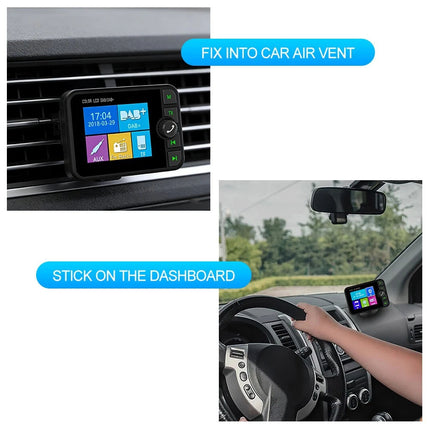 2.4" In-Car DAB/DAB+ Digital Radio Adapter LCD FM Transmitter USB