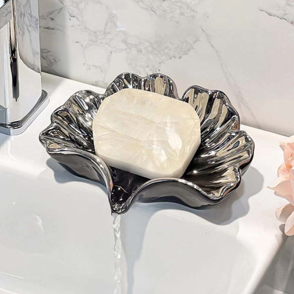 V-shaped Drainage Ginkgo Leaf Drain Soap Dish Soap Organizer Photo Props
