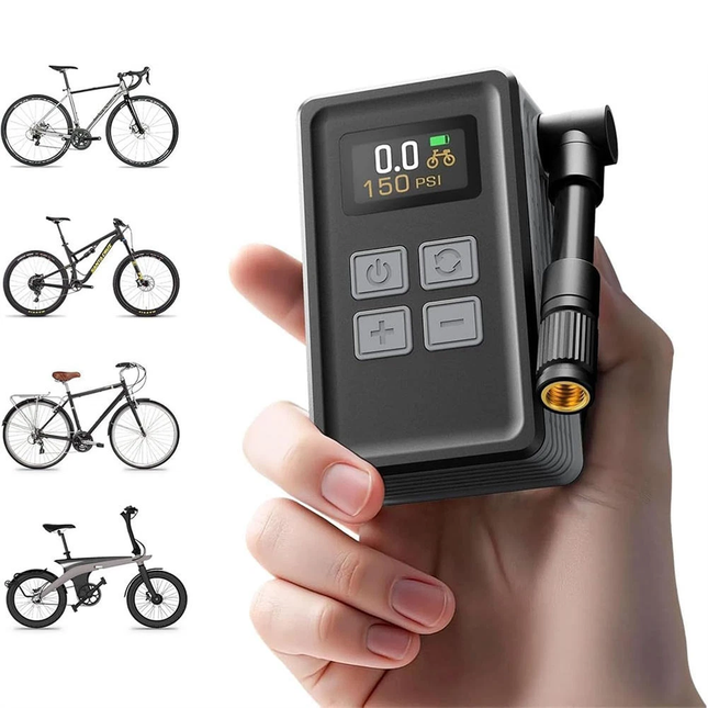 Bicycle Portable Pocket Electric Air Pump 150 PSI MINI Rechargeable Compressor