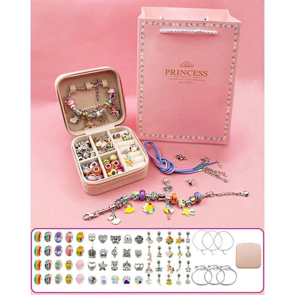 Charm Bracelet Making Kit, Jewelry Arts and Crafts DIY Handmade Gift Set