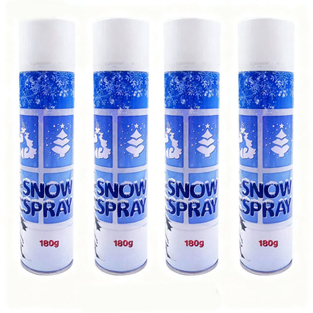 4PCS Christmas Snow Spray White Artificial Snow Craft Tree Window Decoration